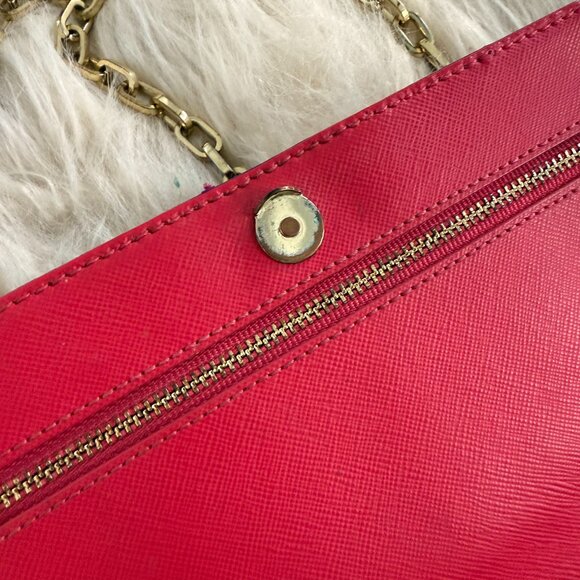 Tory Burch Chain Wallet - Purple Leather - Picture 6 of 9